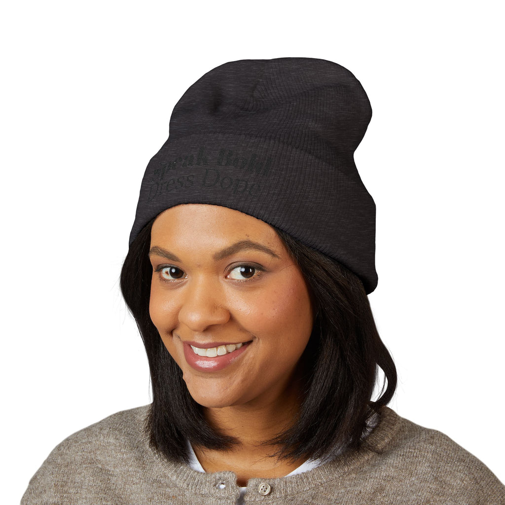 Speak Bold Dress Dope Classic Cuffed Beanie (Embroidery)