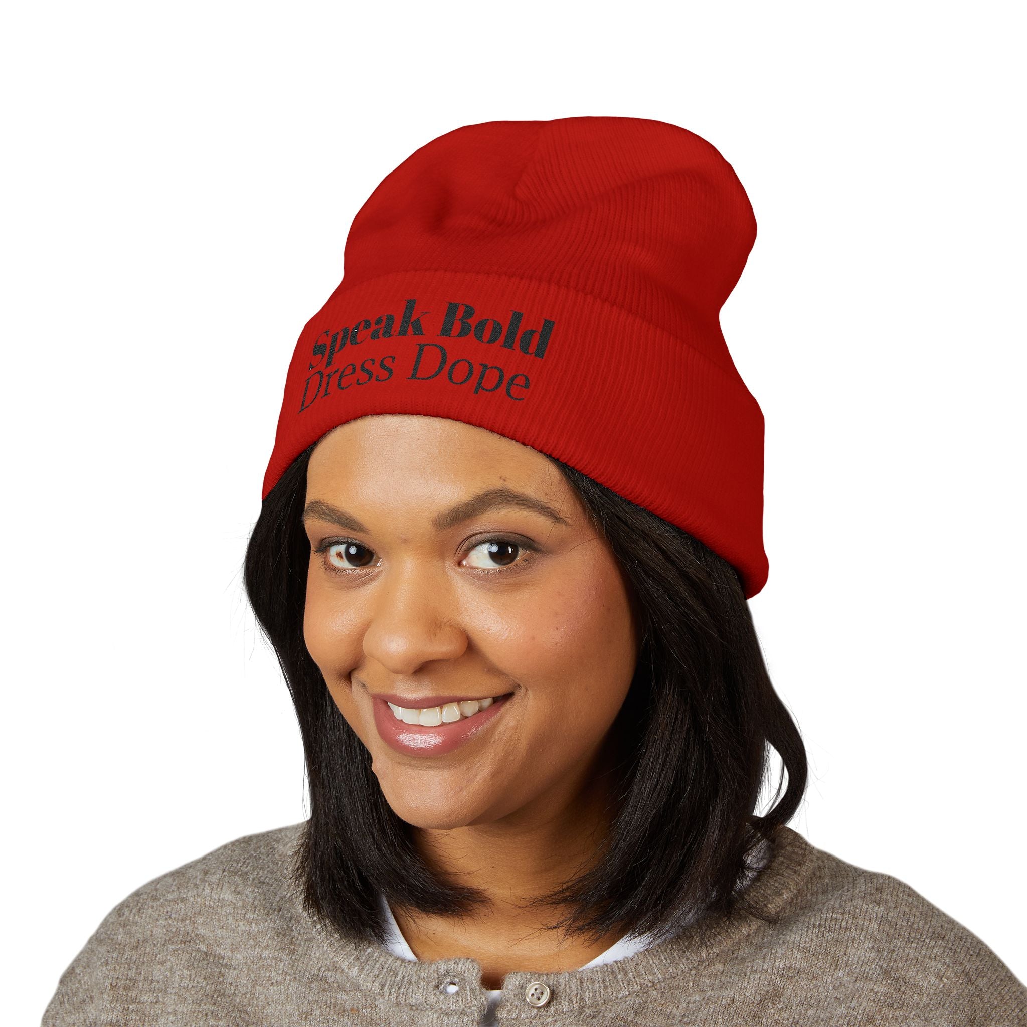Speak Bold Dress Dope Classic Cuffed Beanie (Embroidery)