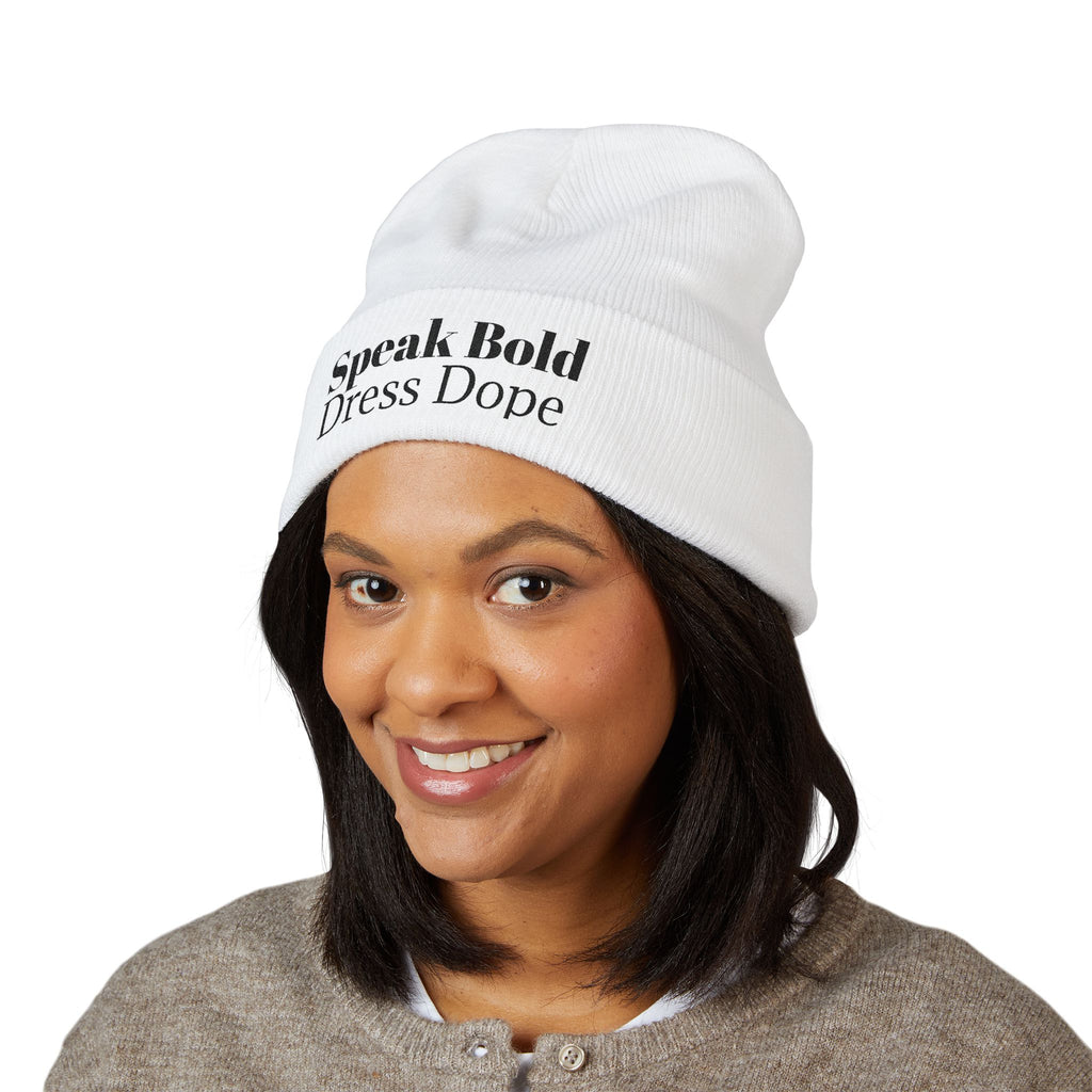 Speak Bold Dress Dope Classic Cuffed Beanie (Embroidery)