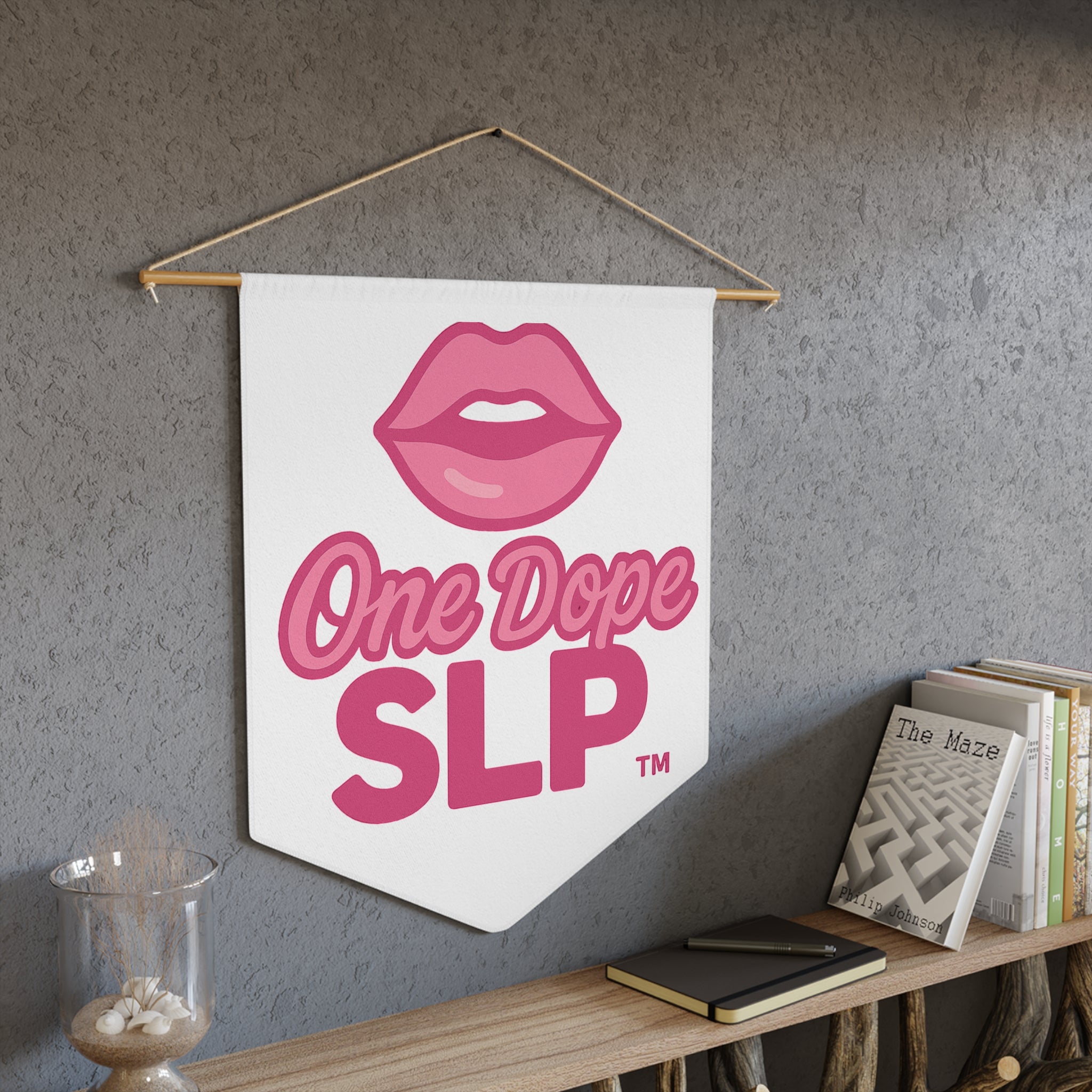 One Dope SLP Pennant | Fun Wall Decor | Speech Language Pathologist Gift | Room Decoration | Inspirational Banner