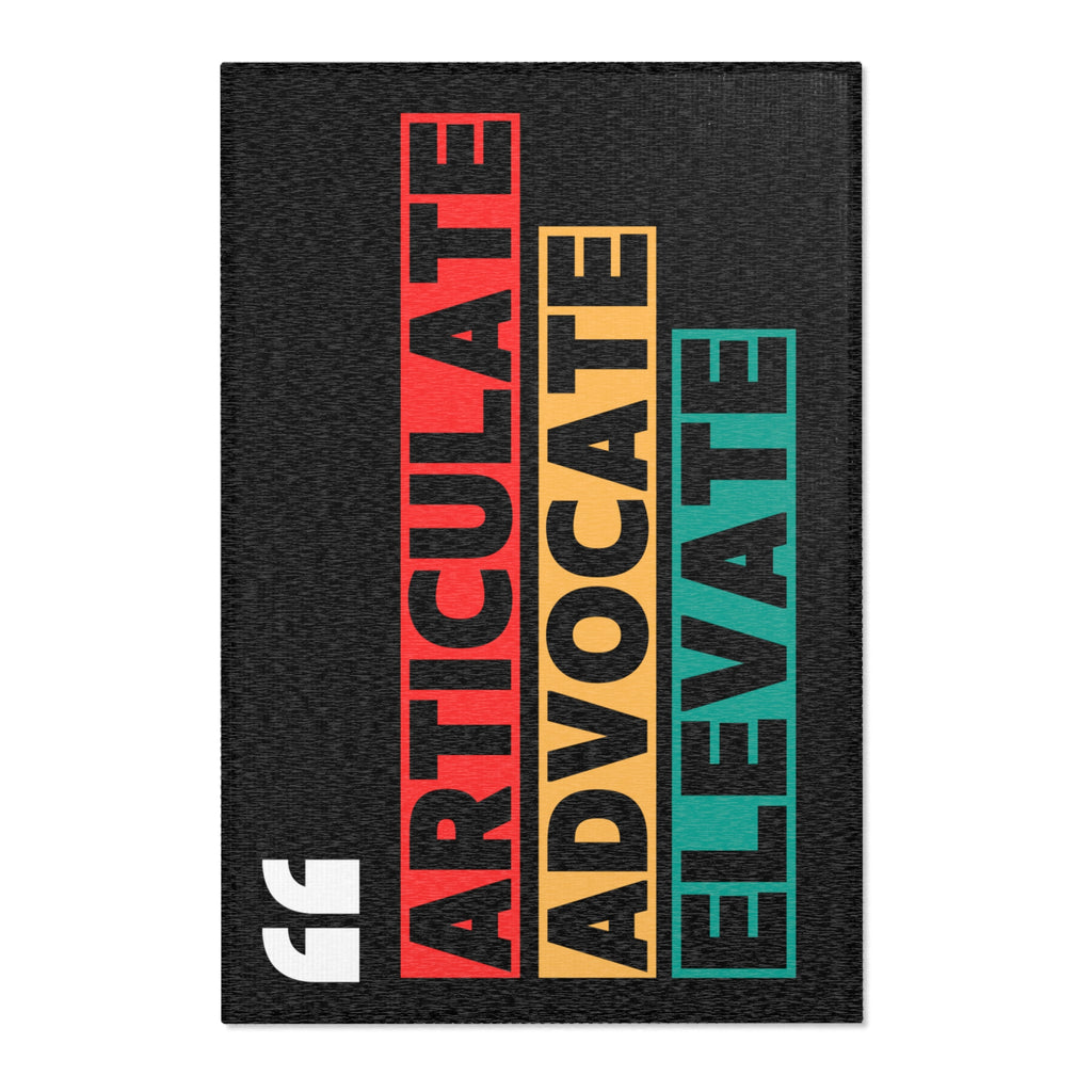 Articulate Advocate Elevate Therapy Room Rug | Motivational Home Decor|Statement Piece