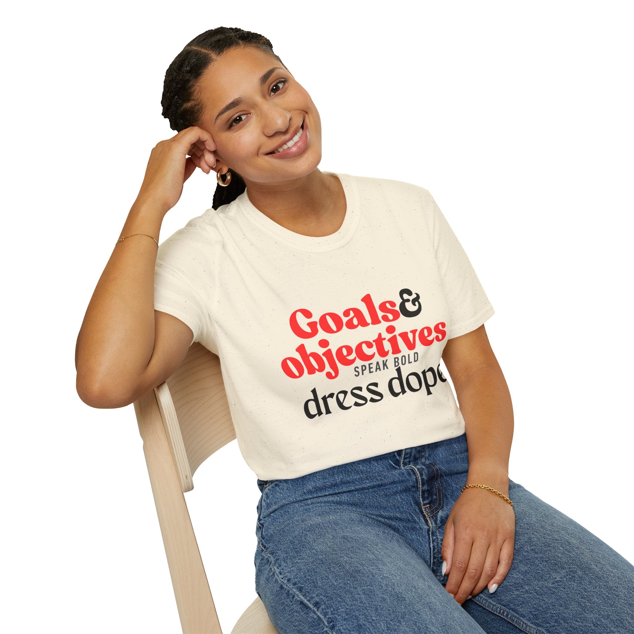 "Goals & Objectives: Speak Bold, Dress Dope" Motivational Graphic Tee