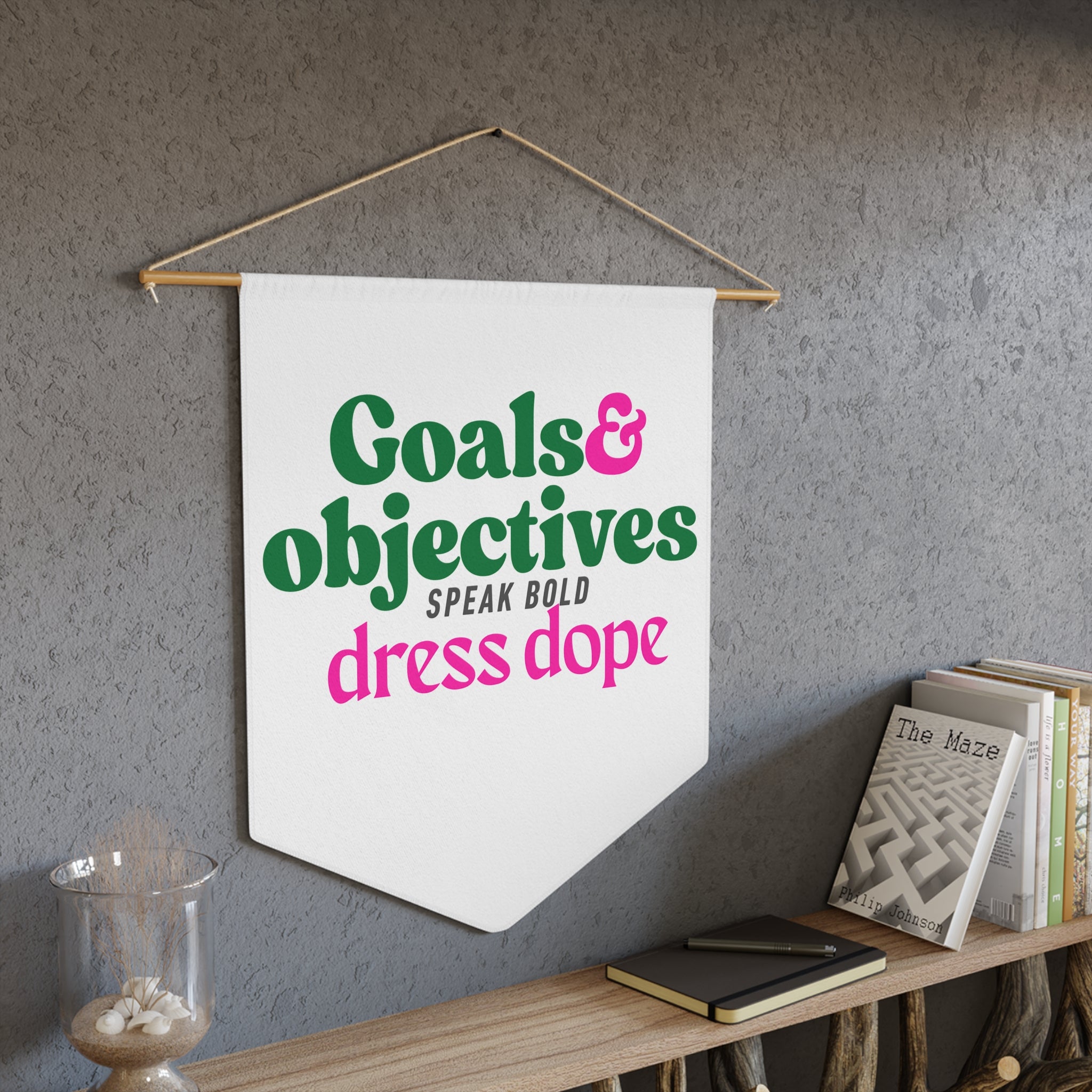 Goals & Objectives Wall Pennant