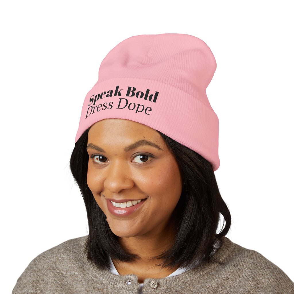 Speak Bold Dress Dope Classic Cuffed Beanie (Embroidery)