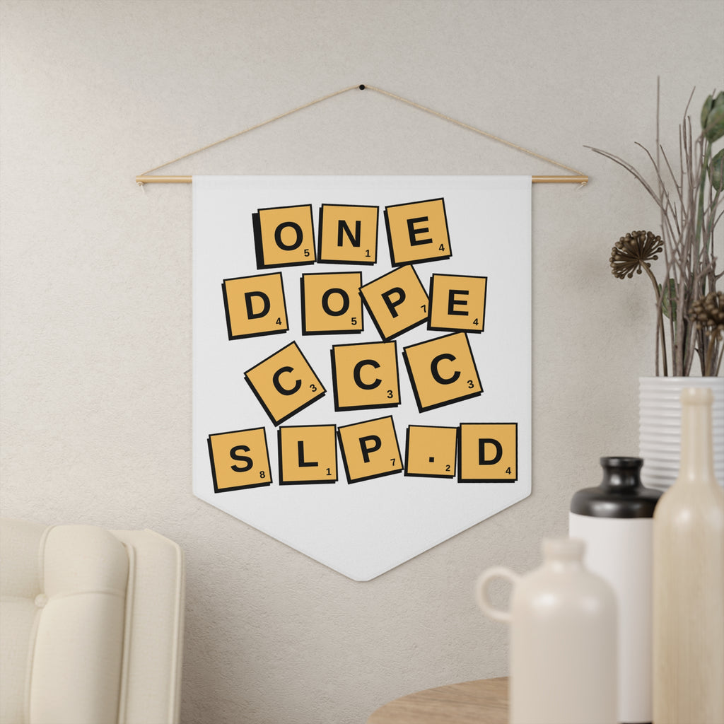 Scrabble-Inspired One Dope SLP.D Wall Pennant