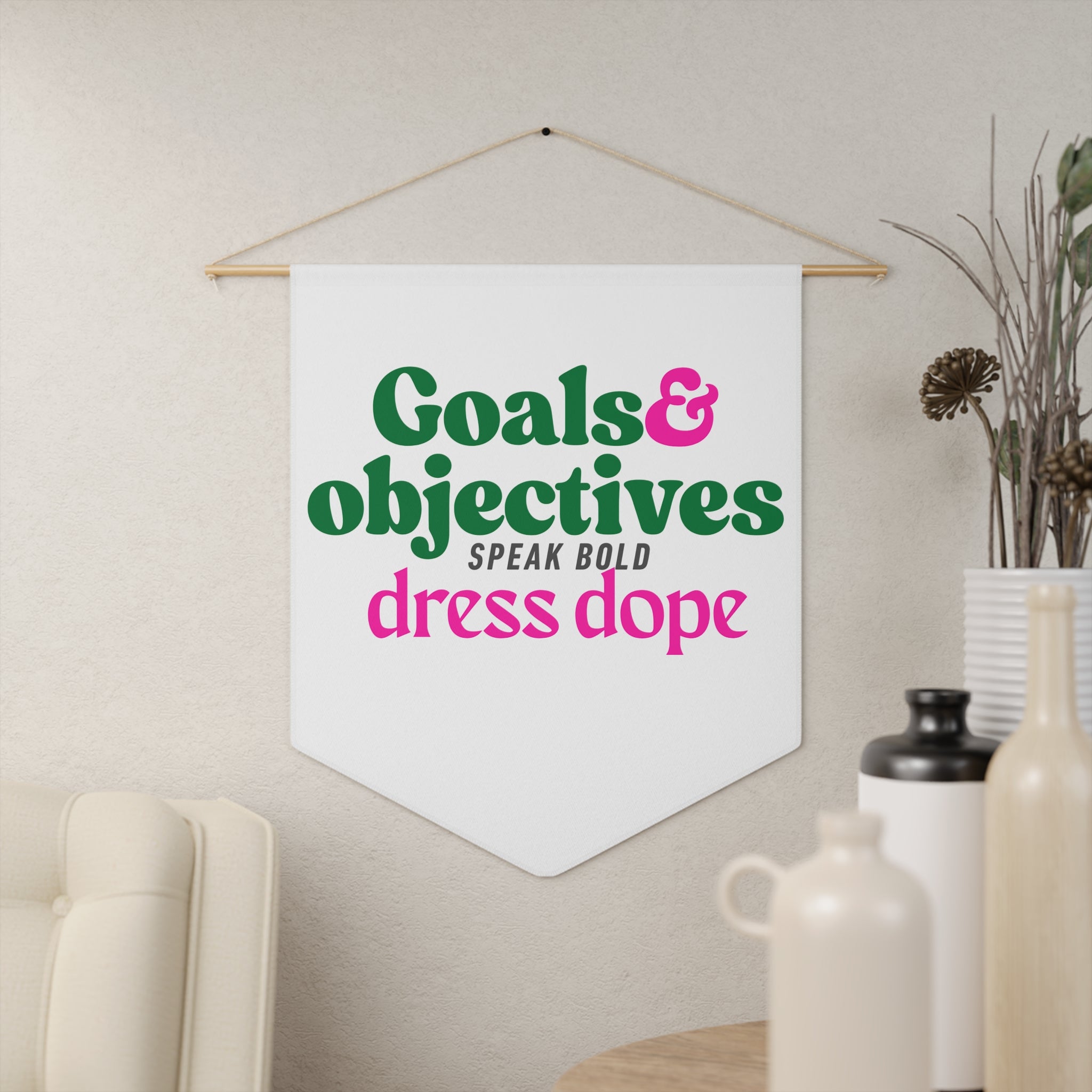 Goals & Objectives Wall Pennant
