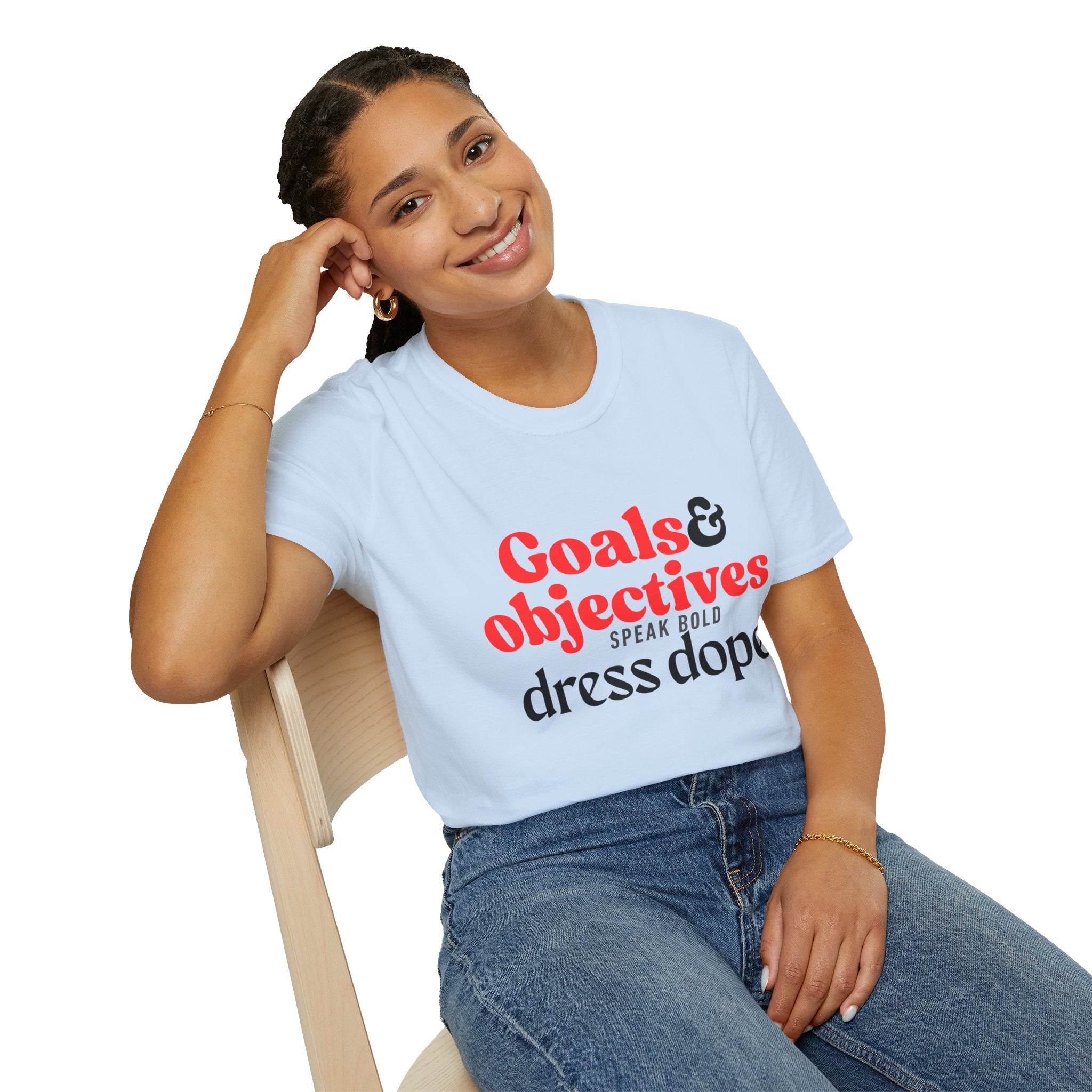 "Goals & Objectives: Speak Bold, Dress Dope" Motivational Graphic Tee