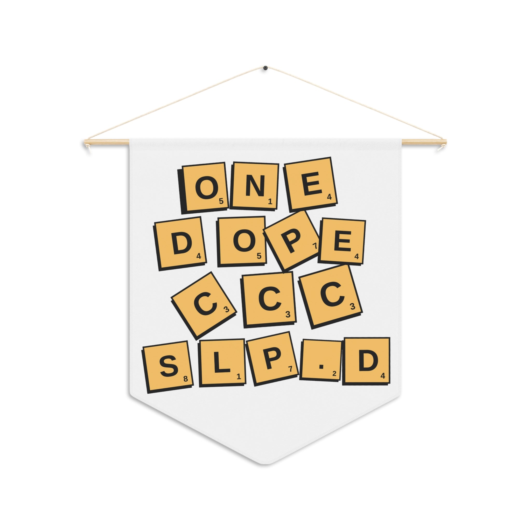 Scrabble-Inspired One Dope SLP.D Wall Pennant